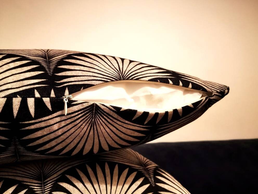 Large Art Deco Grey Cushion