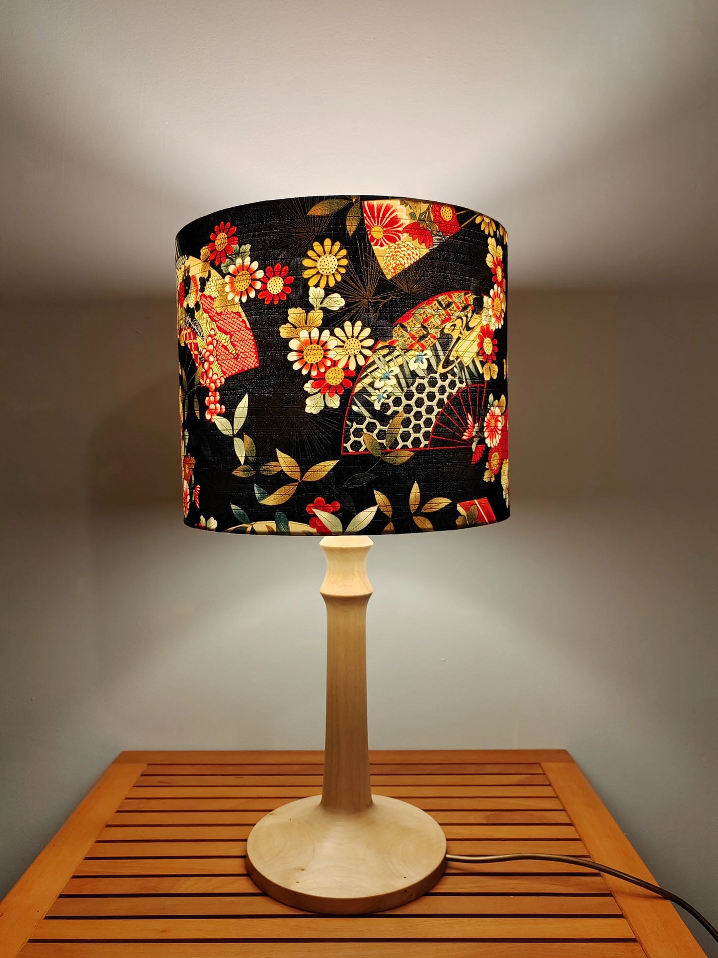 Eco Lampshade Japanese Blue Fan