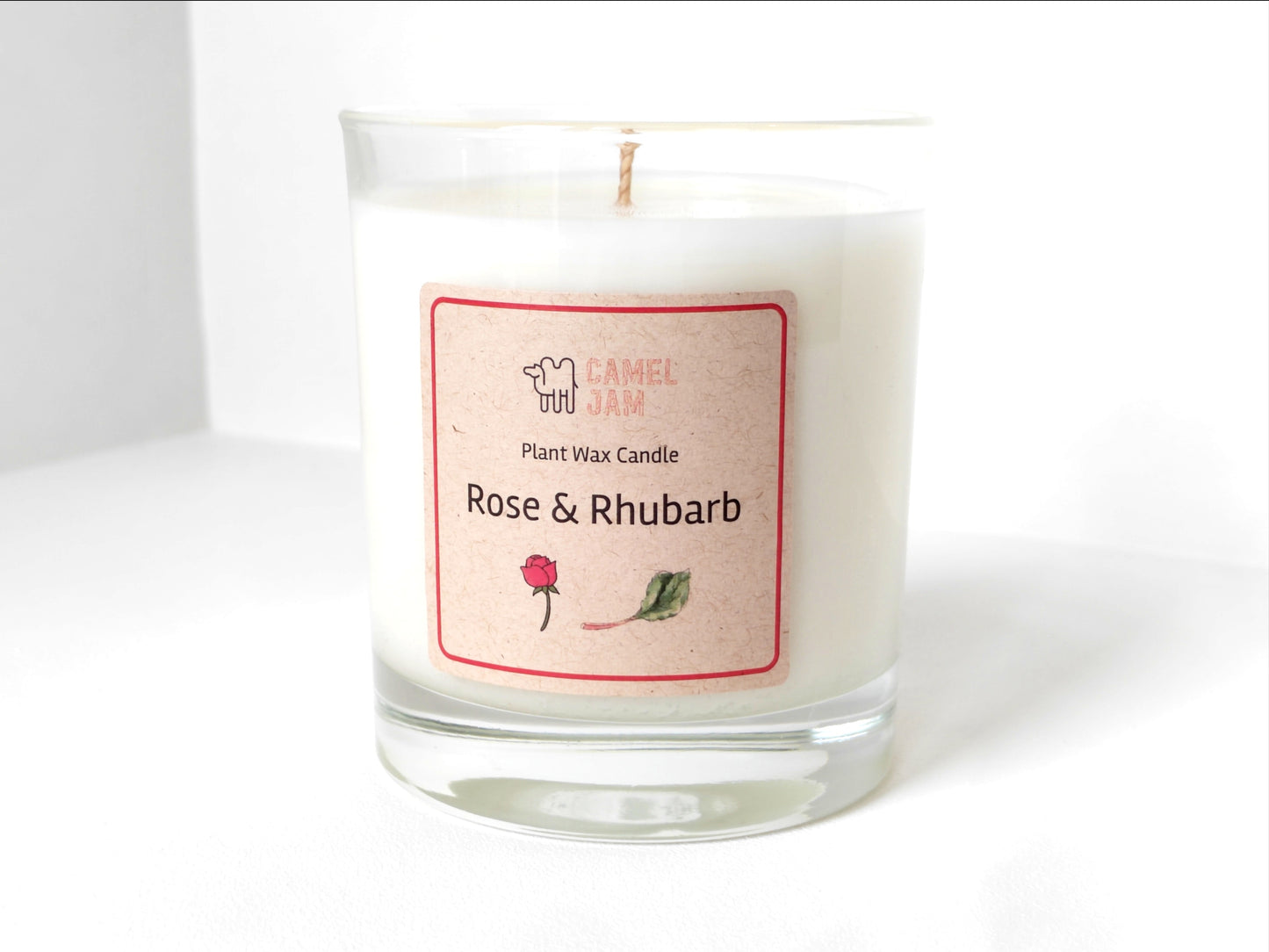 Vegan Rose & Rhubarb Scented Candle