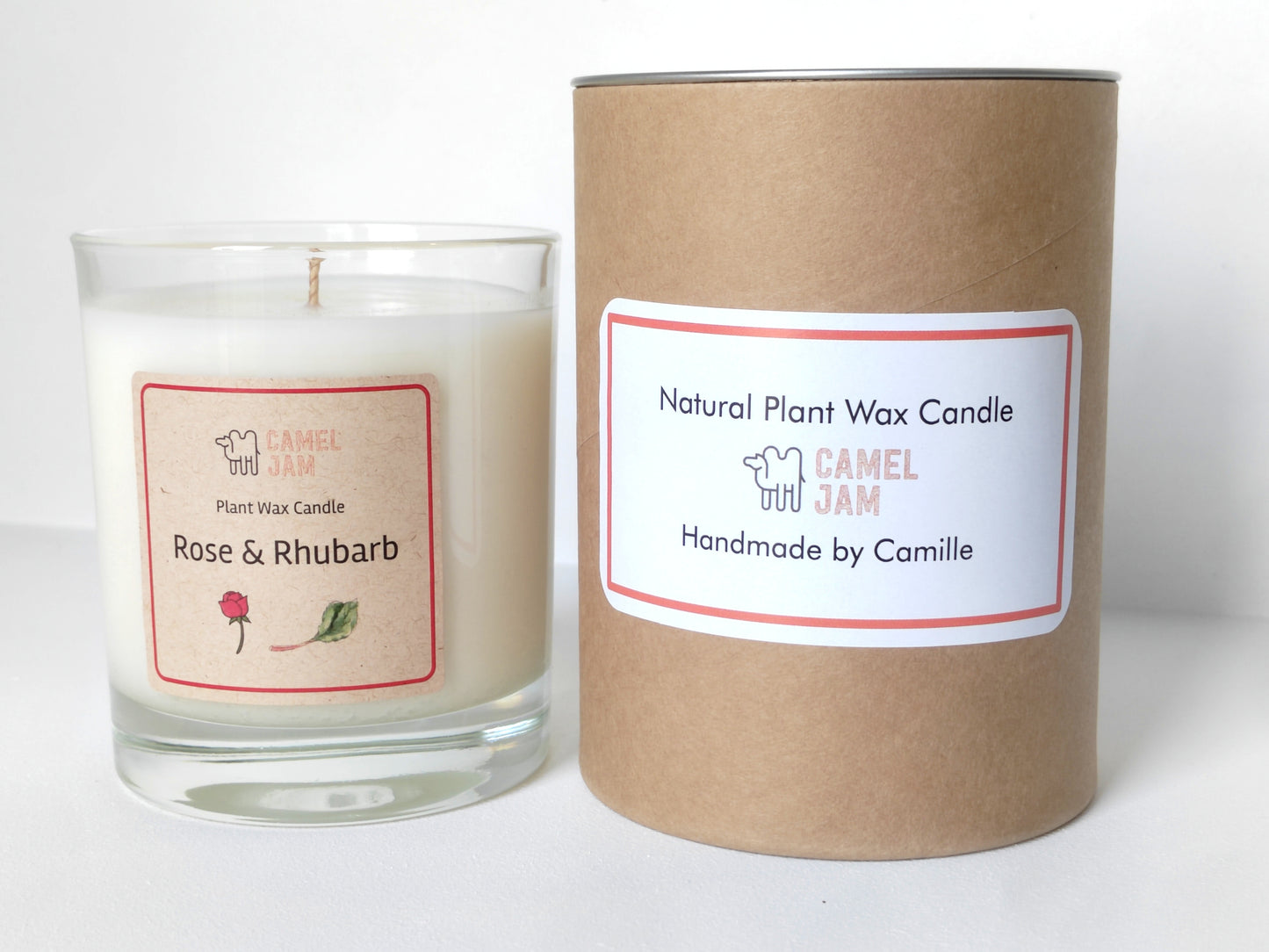 Vegan Rose & Rhubarb Scented Candle