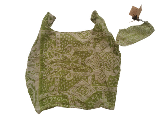 Green Paisley Saree Bag