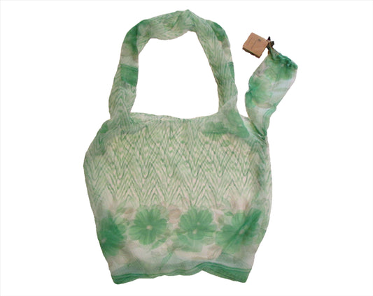 Green Daisy Saree Bag