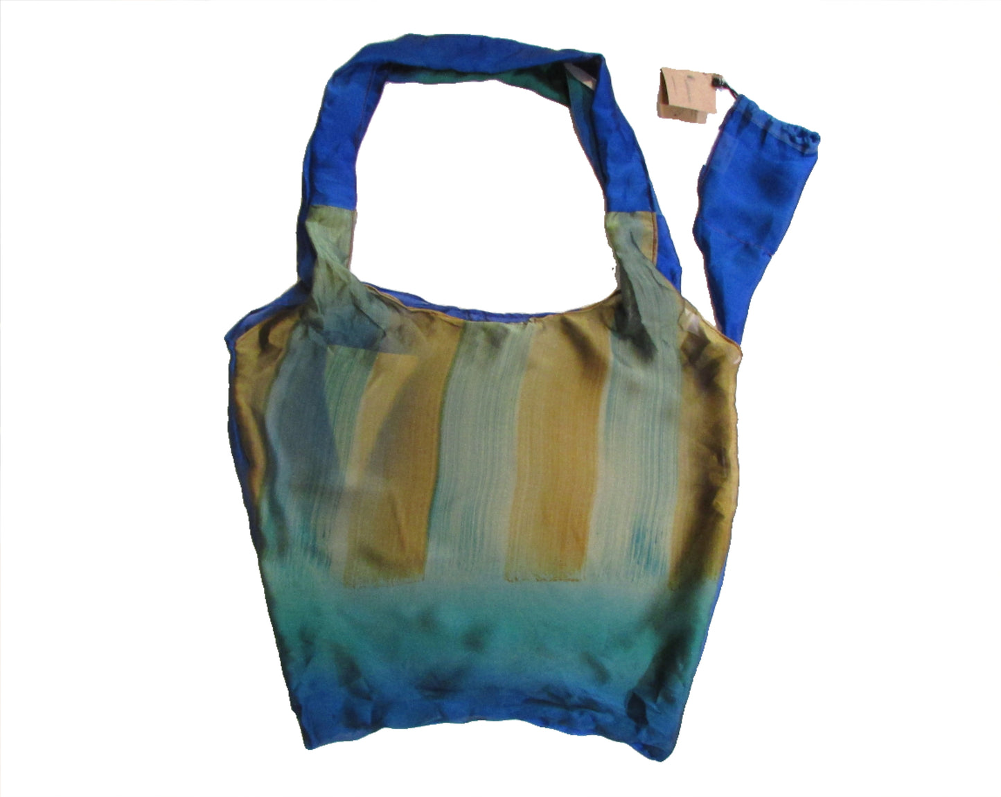 Blue Watercolour Saree Bag