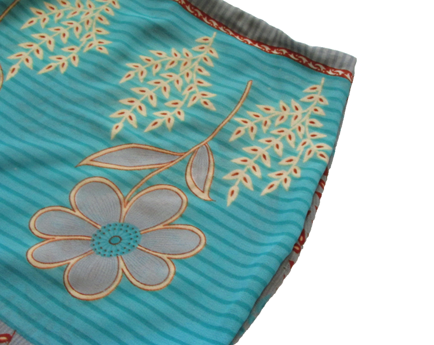 Blue Flower Saree Bag