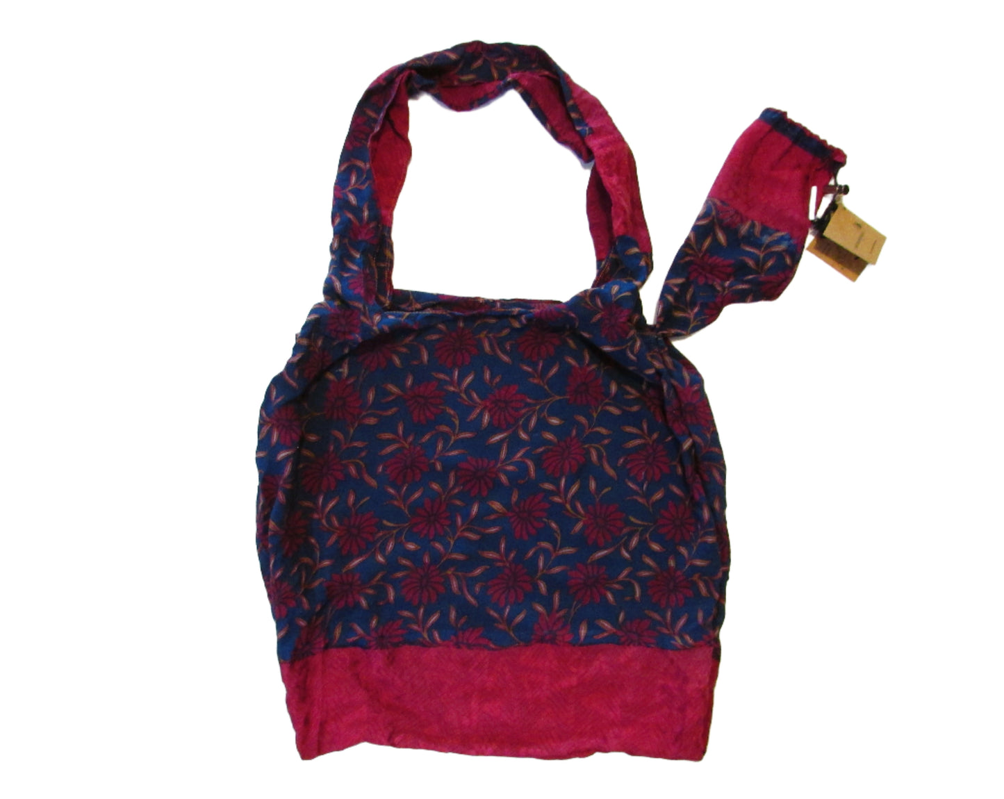 Navy and Port Saree Bag