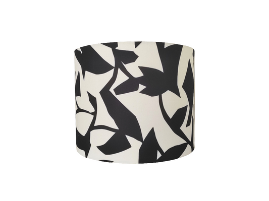 Eco Lampshade Black and Cream Abstraction