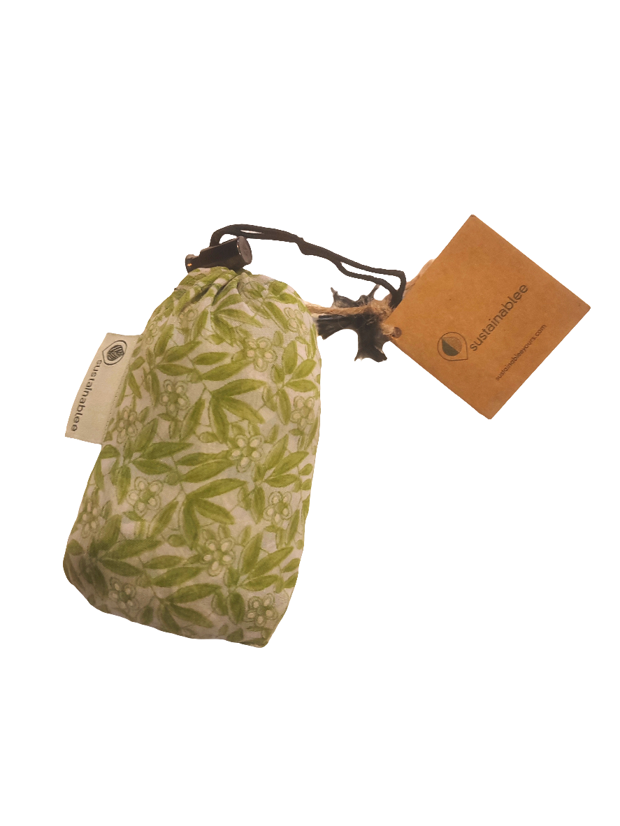 Green Paisley Saree Bag