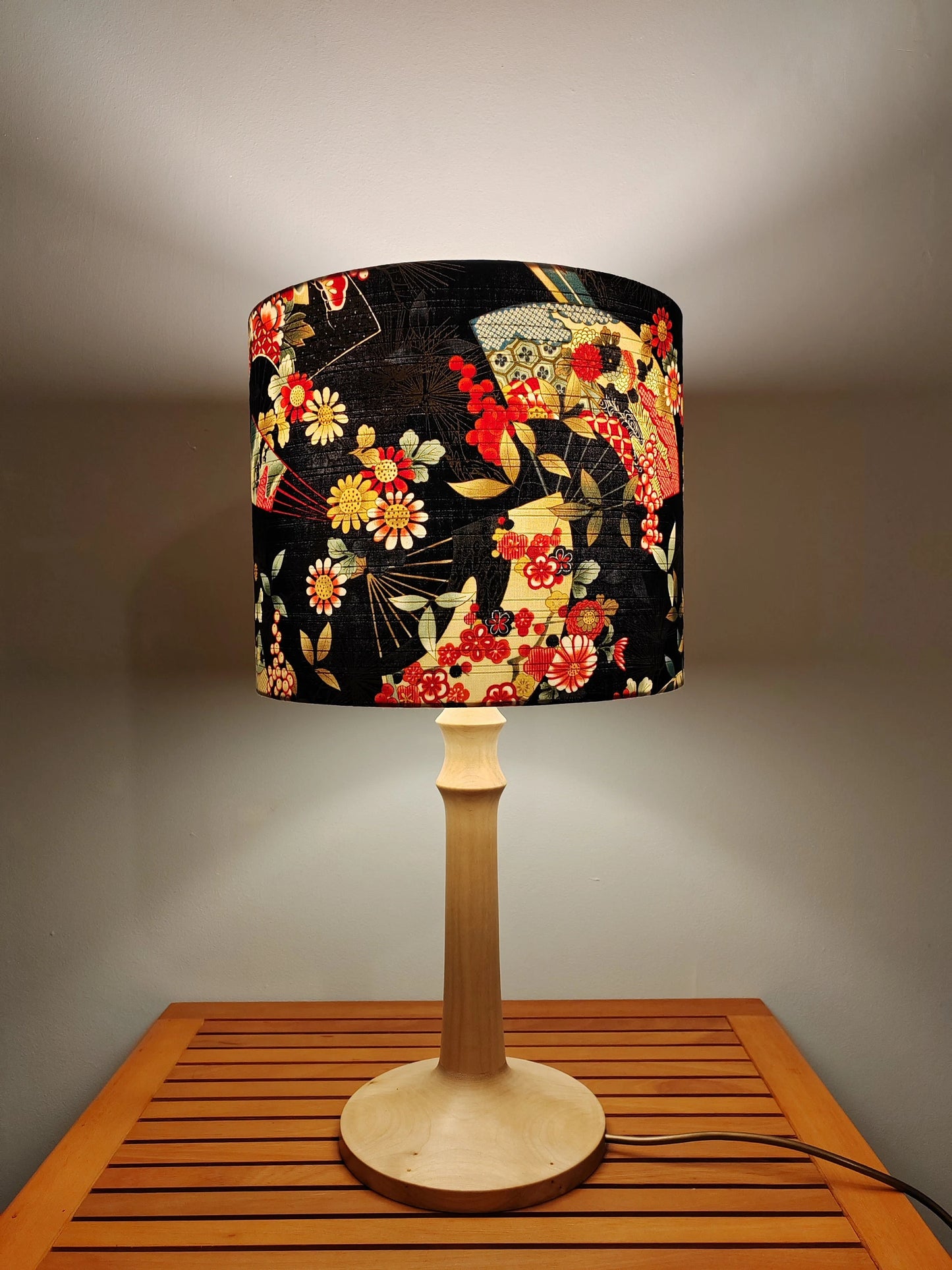 Eco Lampshade Japanese Blue Fan