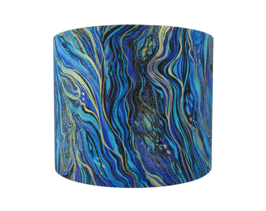 Eco Lampshade Metallic Blue Marble