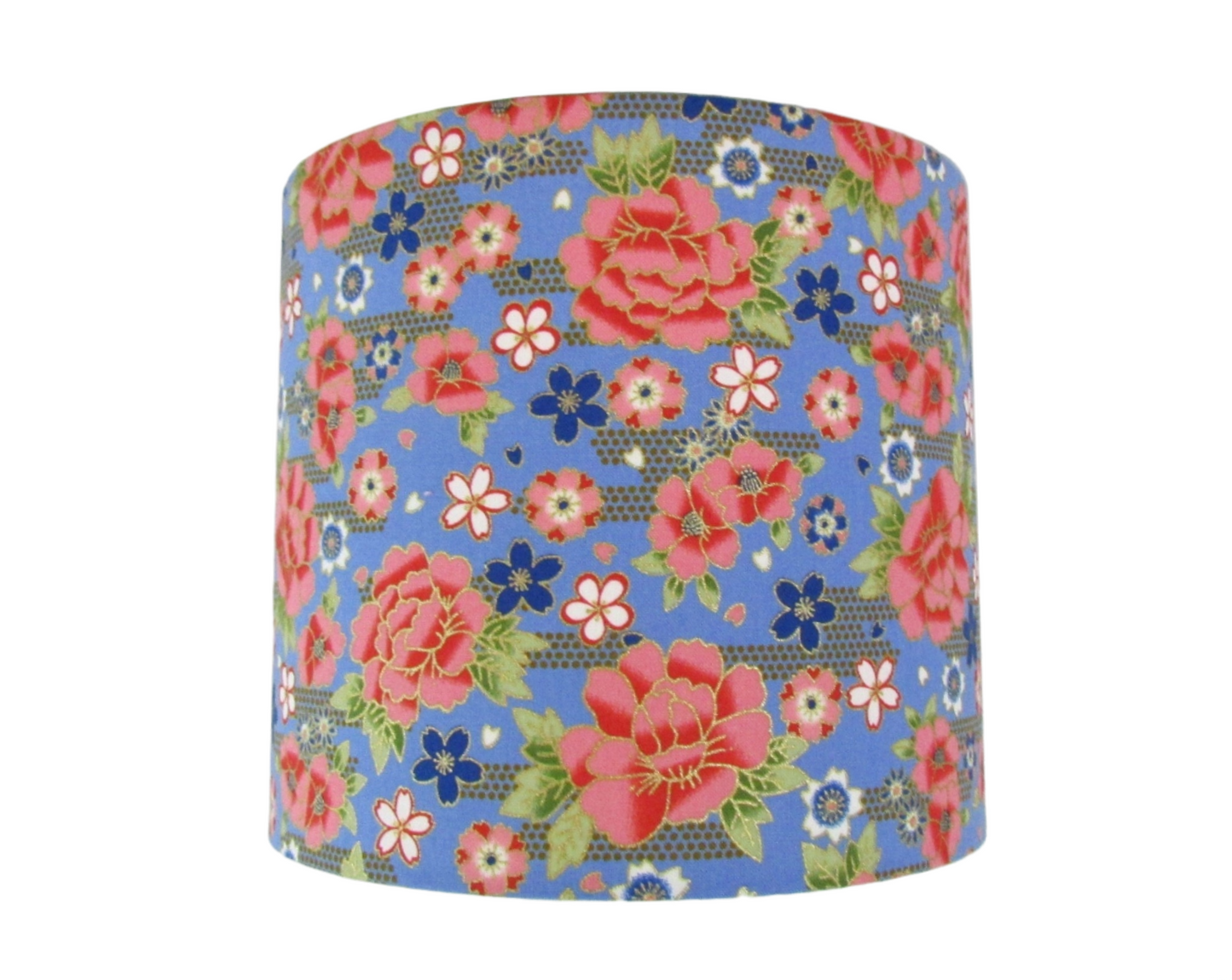 Eco Lampshade Denim and Gold Rose