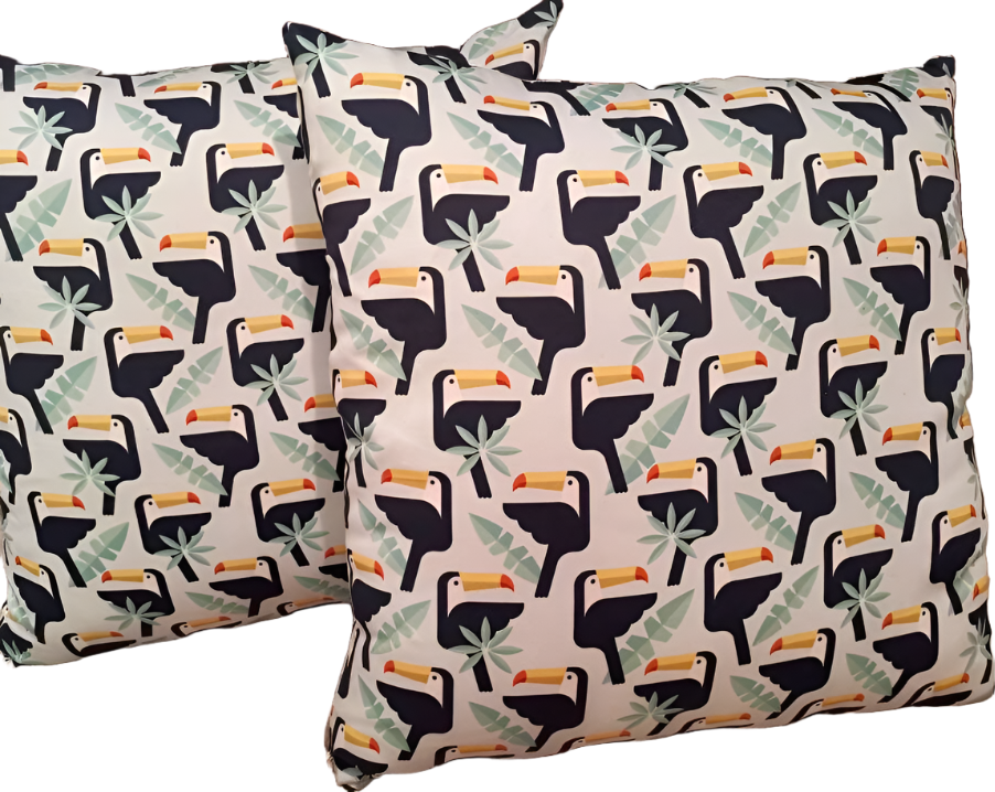 Mint Toucan Cushion