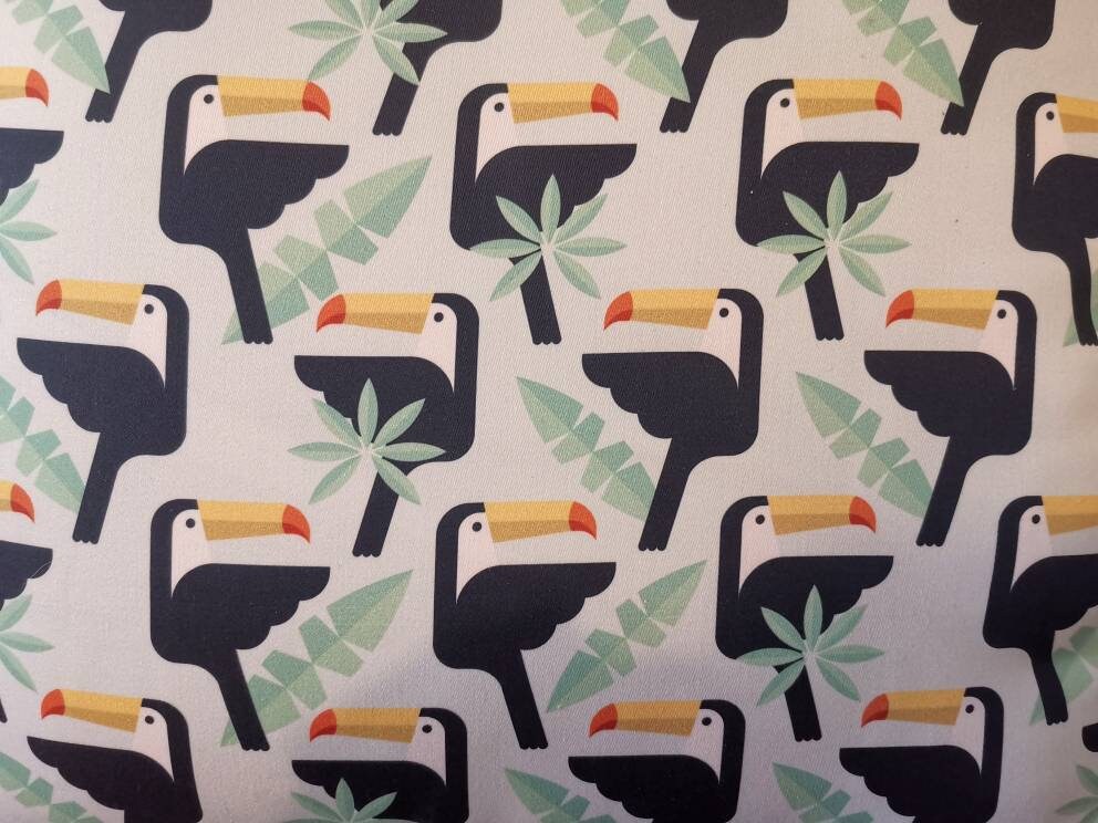 Mint Toucan Cushion