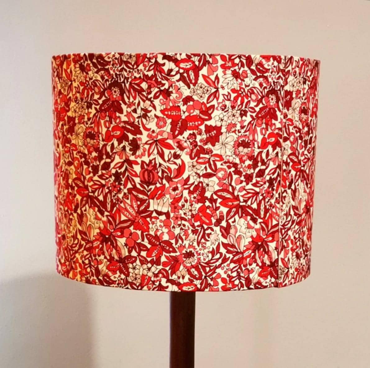 Eco Lampshade Liberty Red Flower