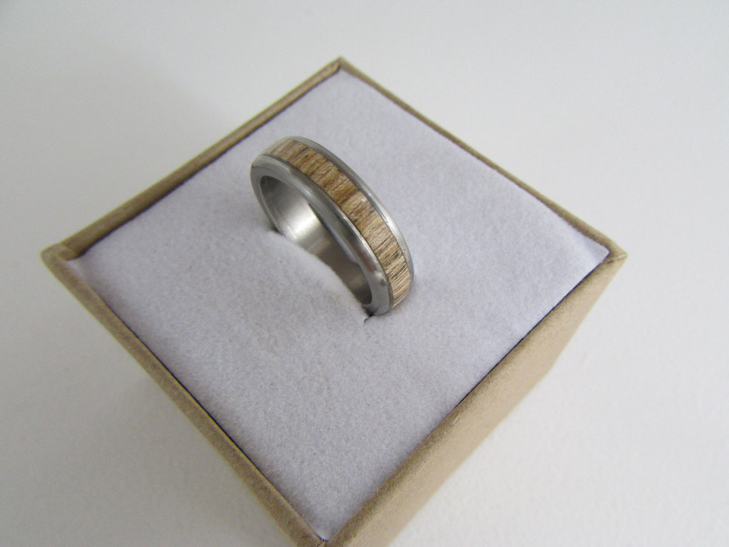 Ash Wood ring with Titanium core