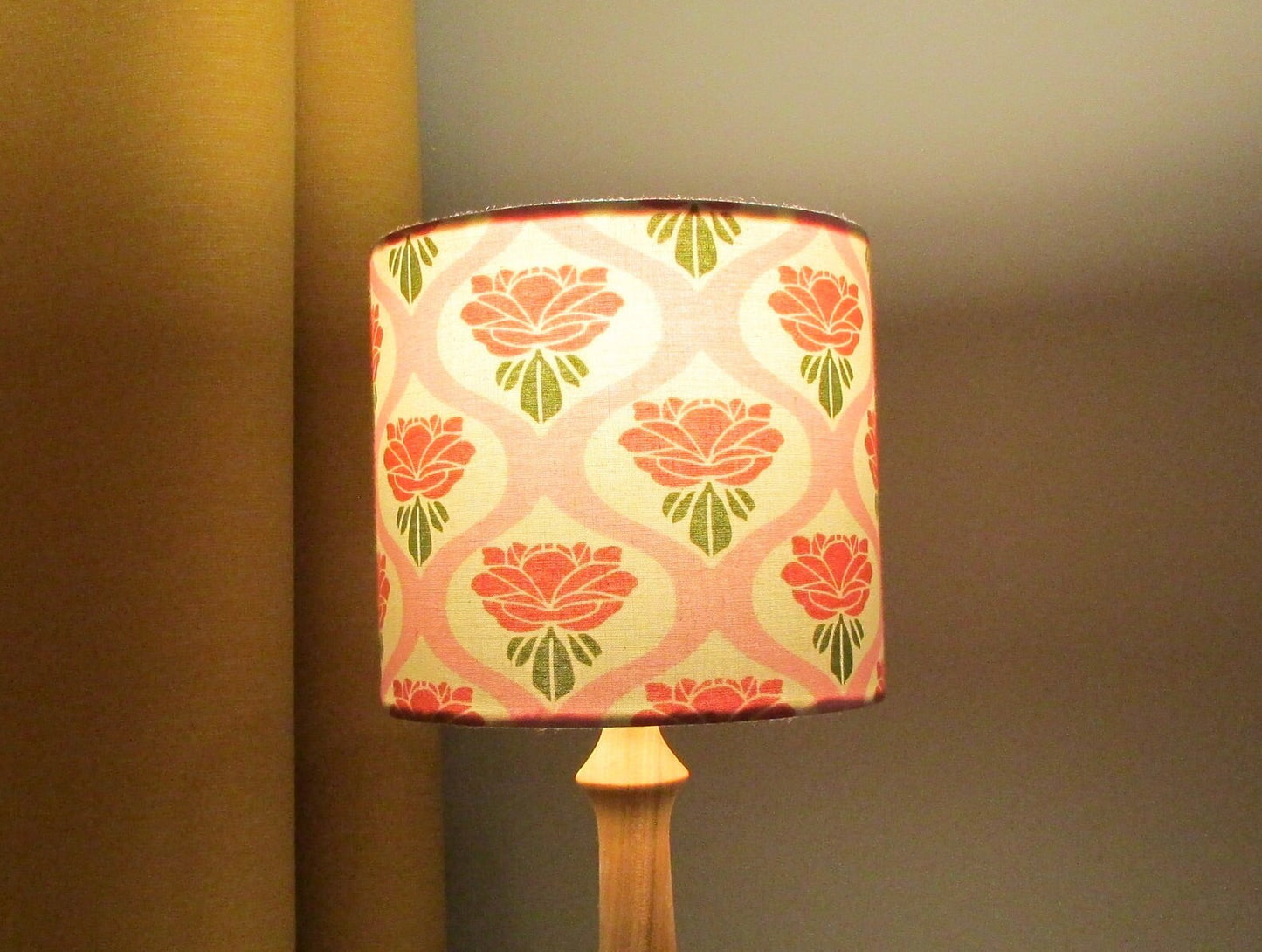 Eco Lampshade Retro Pink Rose