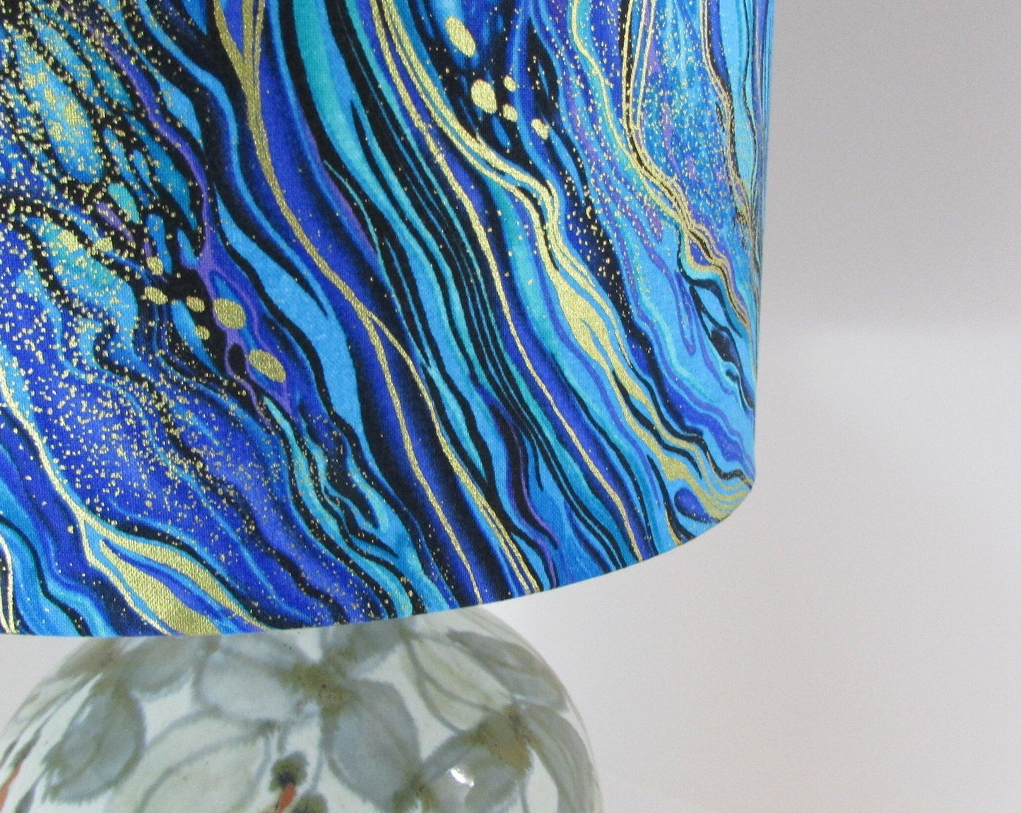 Eco Lampshade Metallic Blue Marble