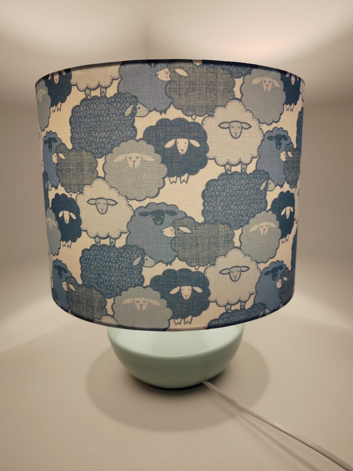 Eco Lampshade Blue Sheep