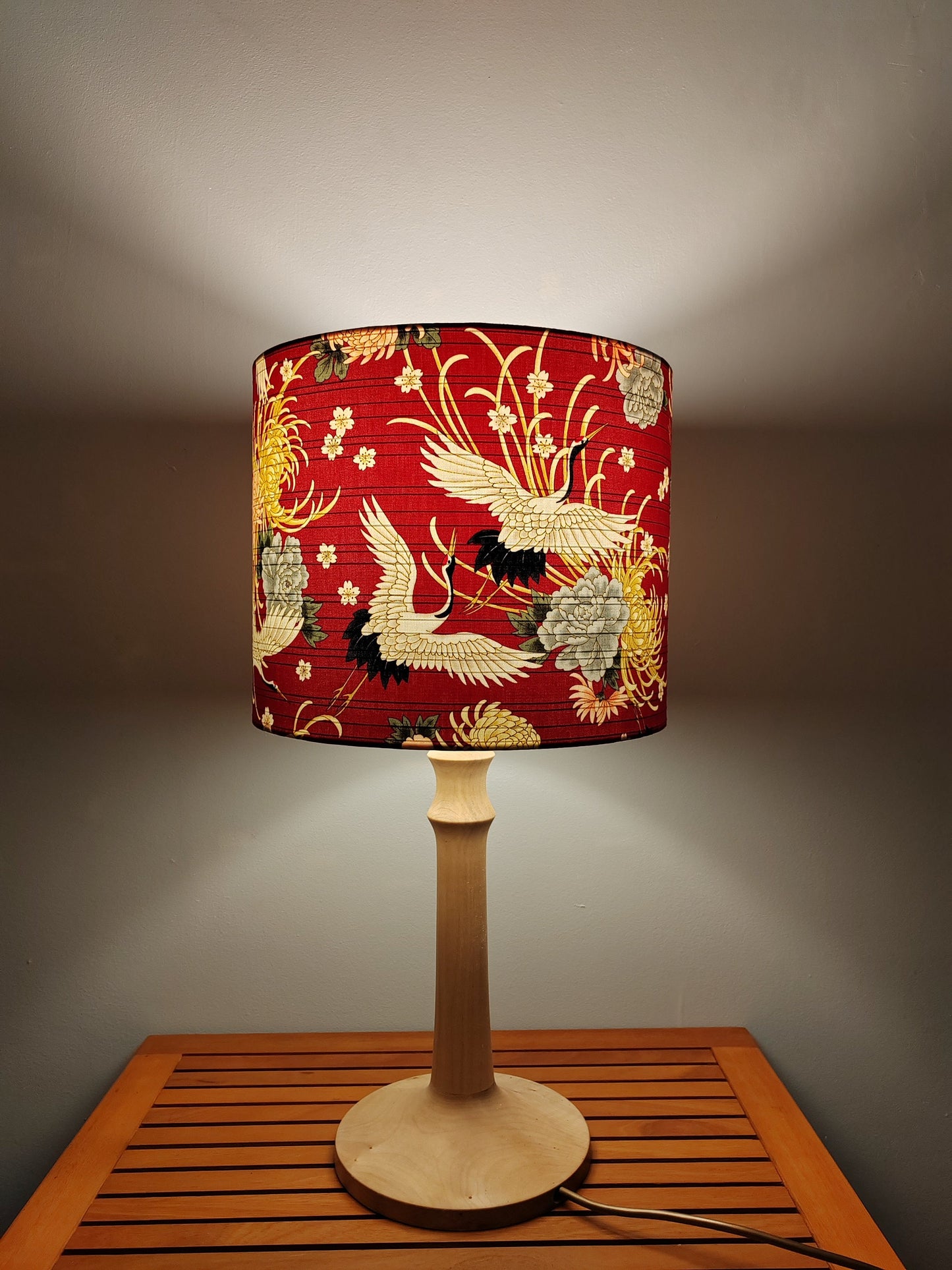 Eco Lampshade Japanese Red Crane