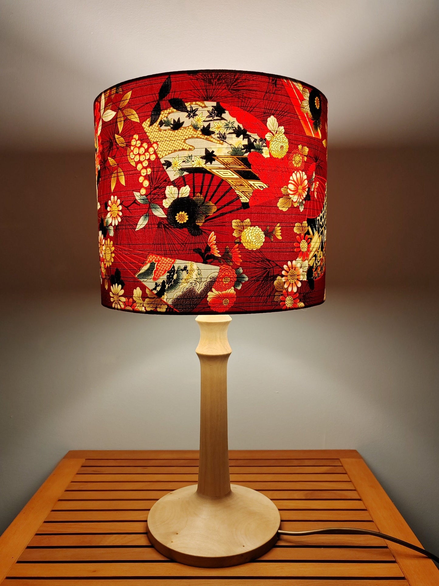 Eco Lampshade Japanese Red Fan