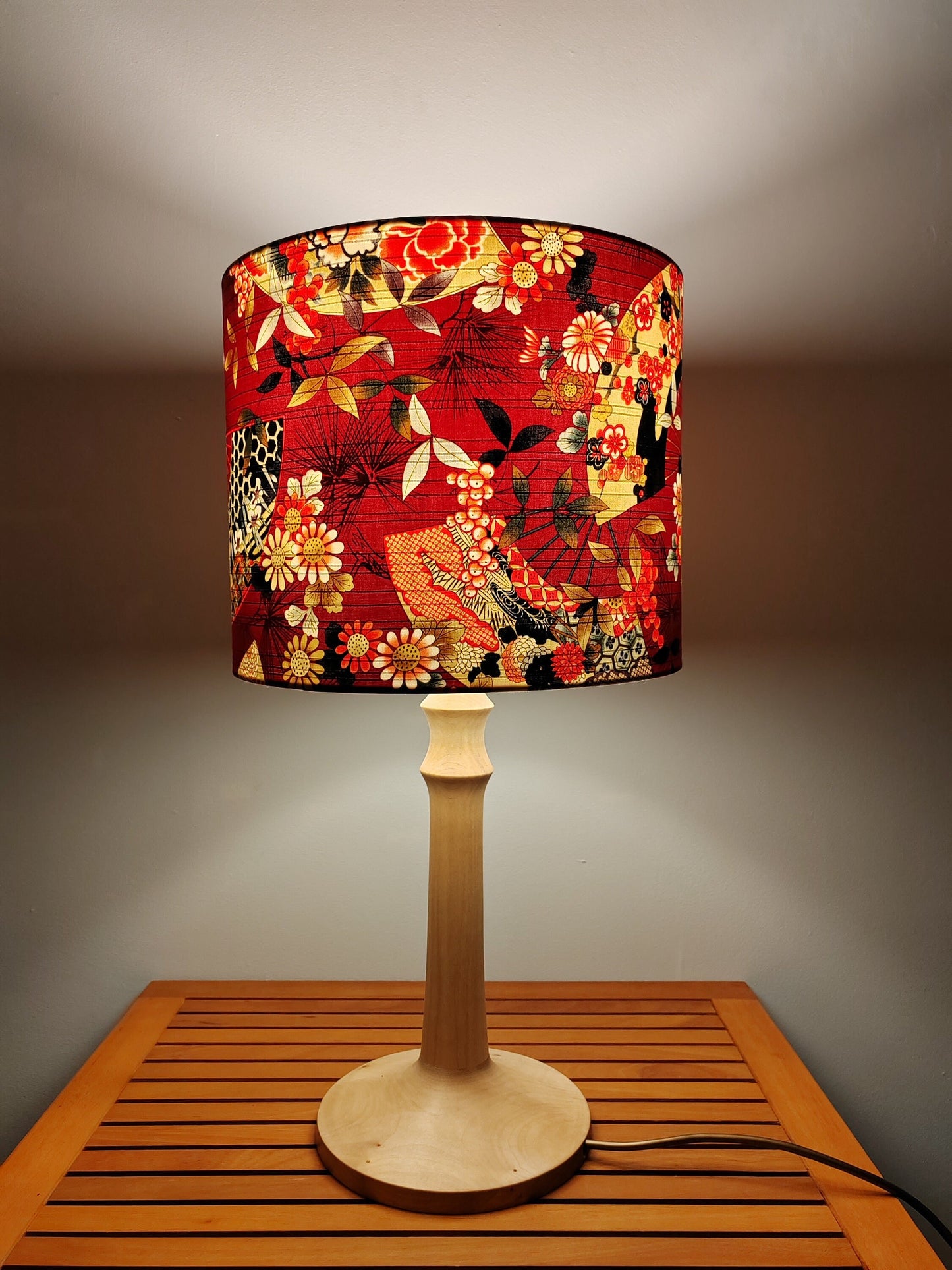 Eco Lampshade Japanese Red Fan