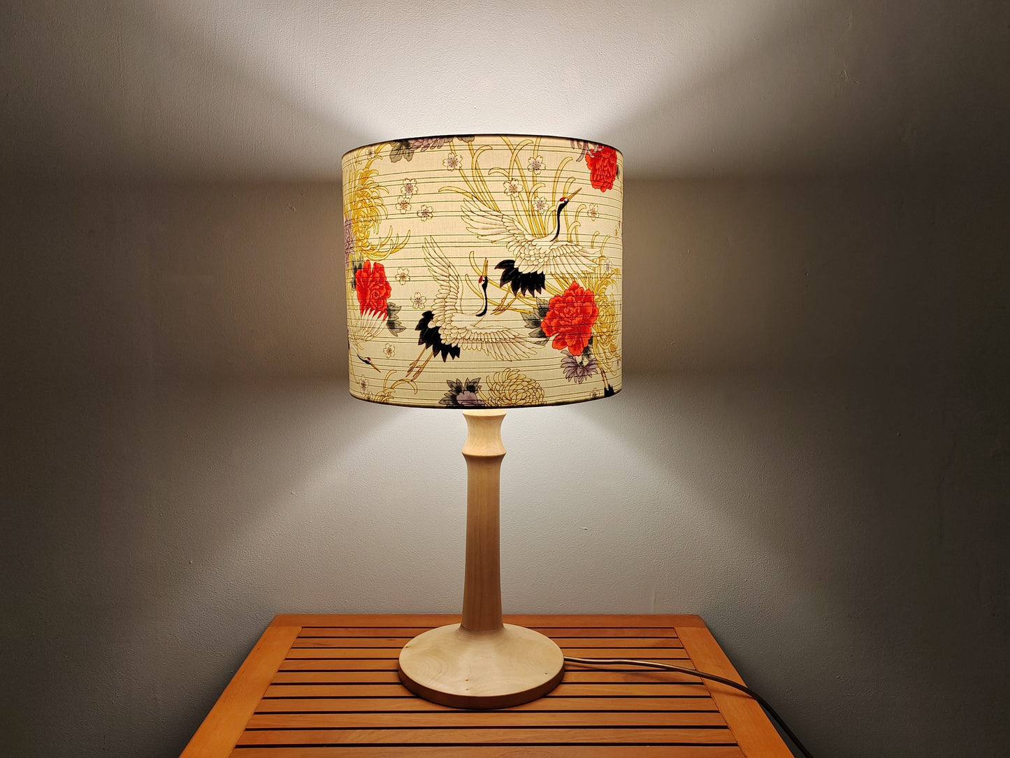 Eco Lampshade Japanese Cream Crane